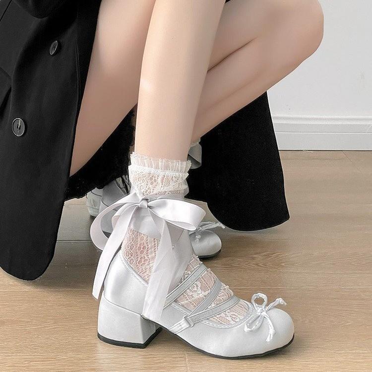 

Simple and gentle French thick heel Mary Jane shoes women s 2025 new summer shallow mouth small fragrant wind round head pink shoes 40 срібний