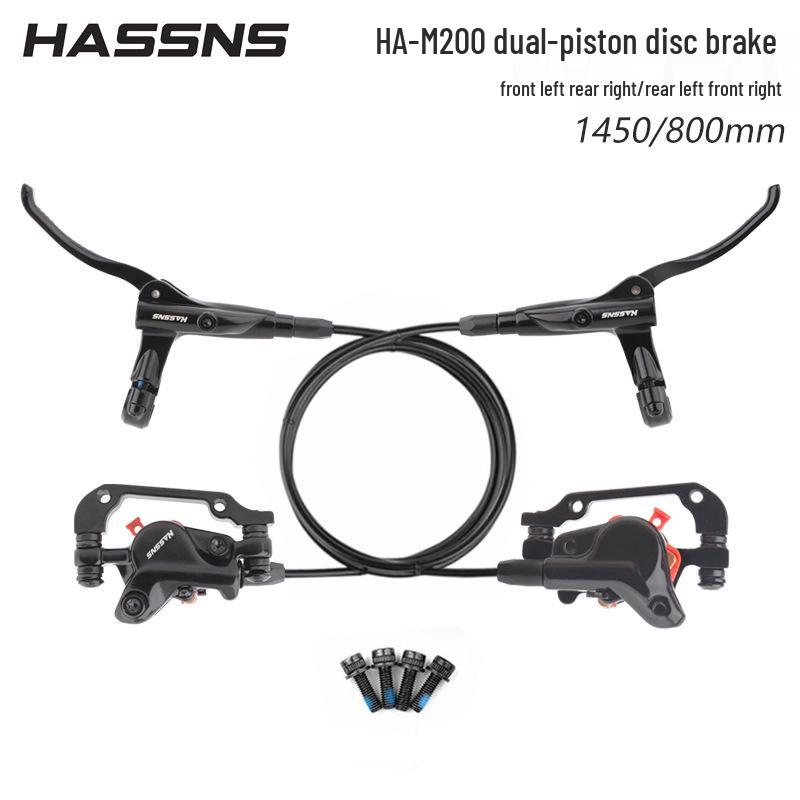 HASSNS Mountain Bike Hydraulic Disc Brakes with Metal Pads