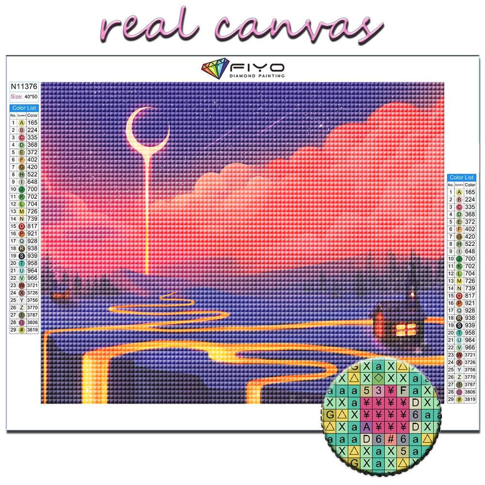 5D Diamond Painting Art Moon and Starry Sky DIY Diamond Embroidery Rhinestone Home Decoration