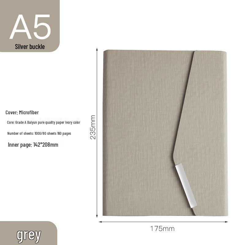 Embossed Logo A5 Trendy Simple Loose-Leaf Notebook