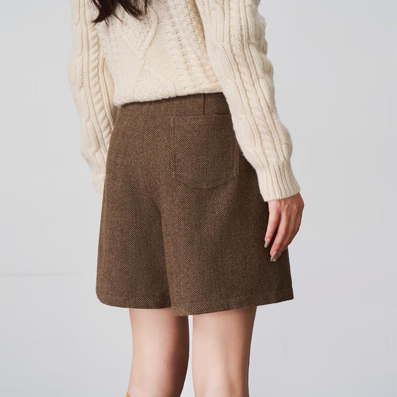 Olrain Dámské Petite Šortky s vysokým pasem A-střihu se širokými nohavicemi