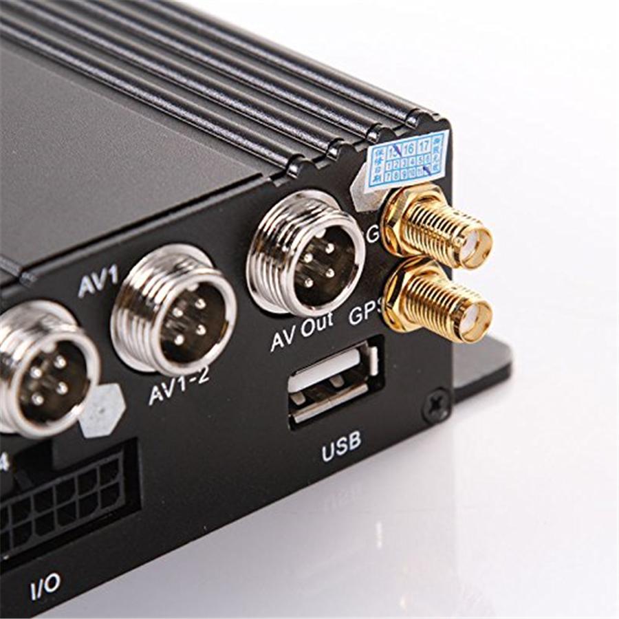 720P 4Ch Car Bus Dvr 4G Wireless Gps Realtime Video Recorder Box + 4X Ccd Camera