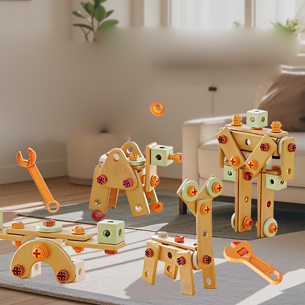 Children'S Puzzle Simulation Repair Toolbox, Home Assembly Toy, Screwdriver And Nut Set