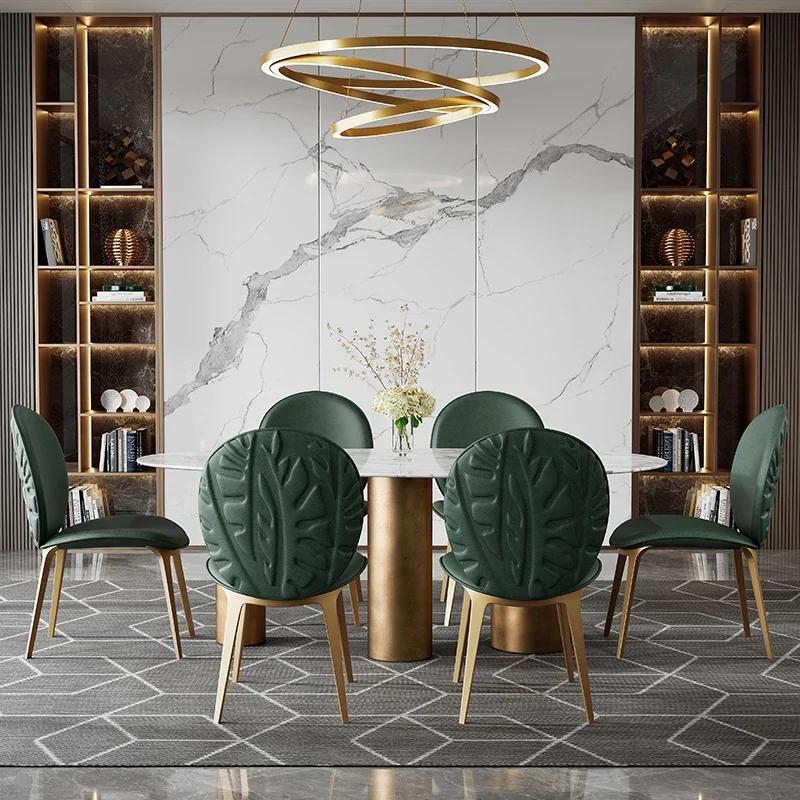 Italian Style Light Luxury Home Dining Chairs Simple Modern Hotel Restaurant Backrest Chair Cadeiras De Jantar Furniture