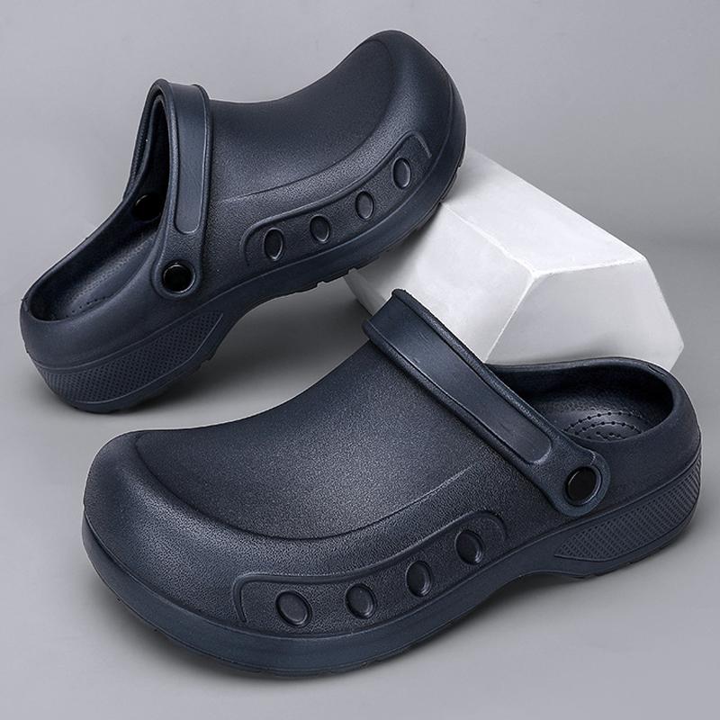 2025 Men's Casual Outdoor EVA Injection Molded Anti Slip Slippers Outsole Comfortable Garden Cloth Waterproof Sandals Size 39-48
