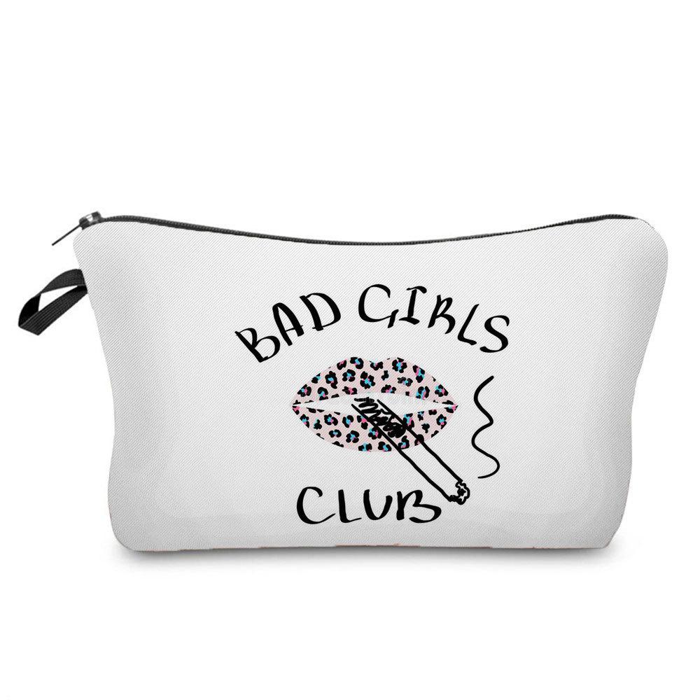 Women Lips Print Cosmetic Bag Toiletries Organize Travel Storage Case 6382