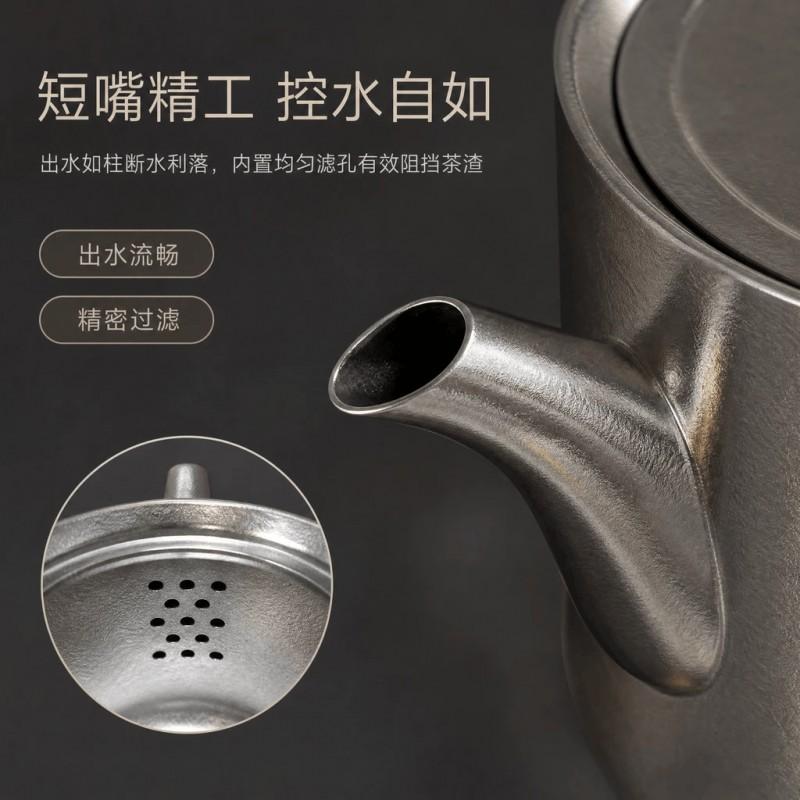 Premium Titanium Teapot Set 245ml Lightweight Portable Gaiwan-Style Brewing Office Outdoor Home Tea Ceremony