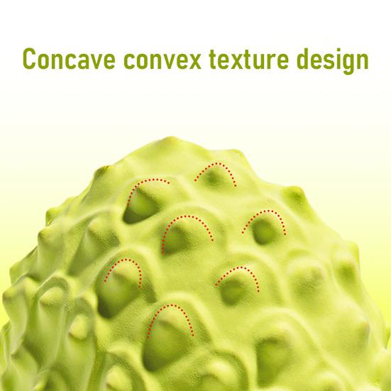 Pet Chew Toy Sweetsop Shape Built-in Sounds Interactive Natural Rubber Dog Chew Toy Concave-Convex Particles Relieve Boredom Energy Pet