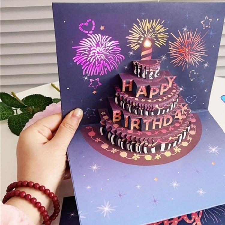 Birthday Card with Light and Music With Envelope Musical Happy Birthday Card for Women Men Husband Wife Children