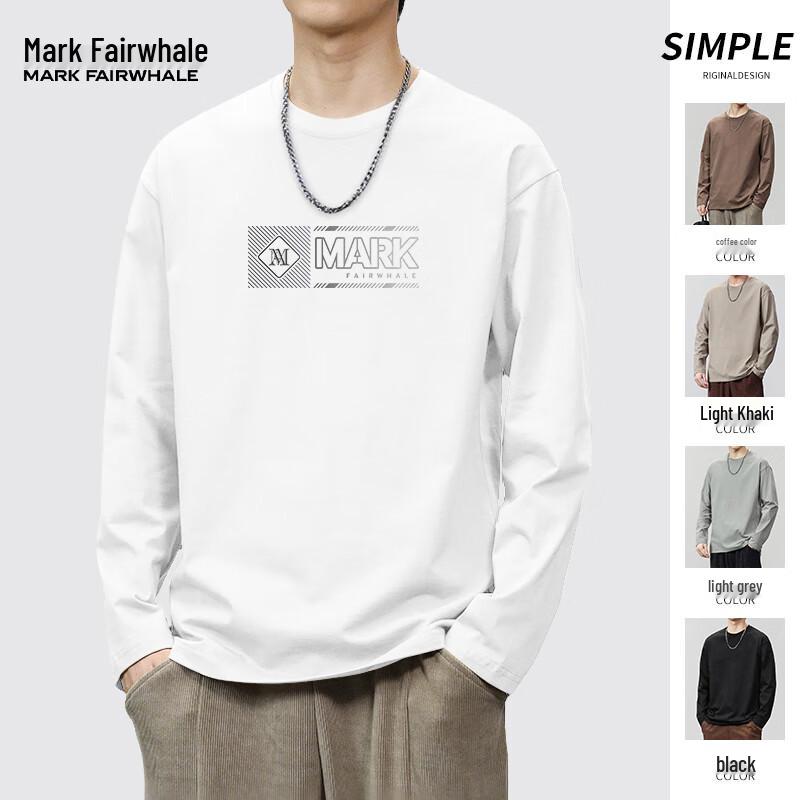 Mark Fairwhale Men's Cotton Long Sleeve Crew Neck T-Shirt