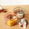 4 Grids Salt Pepper Seasoning Box Transparent Lid Spice Jar Chili Powder Sugar Bowl Condiments Storage Container Kitchen Gadgets