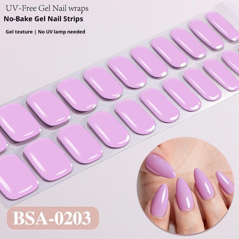 Europäischer und Amerikanischer Stil Einfarbige Nagelsticker UV-freie Gel-Nagelfolien Kein Backen Gel-Nagelsticker
