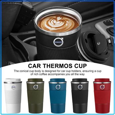 Car Stainless Steel 304 Coffee Thermos Mug Leak-Proof Non-Slip Sticker For XC90 XC60 XC40 V40 V50 V60 S40 S50 S60 S70 S80 S90 240 C70 Vnl Truck