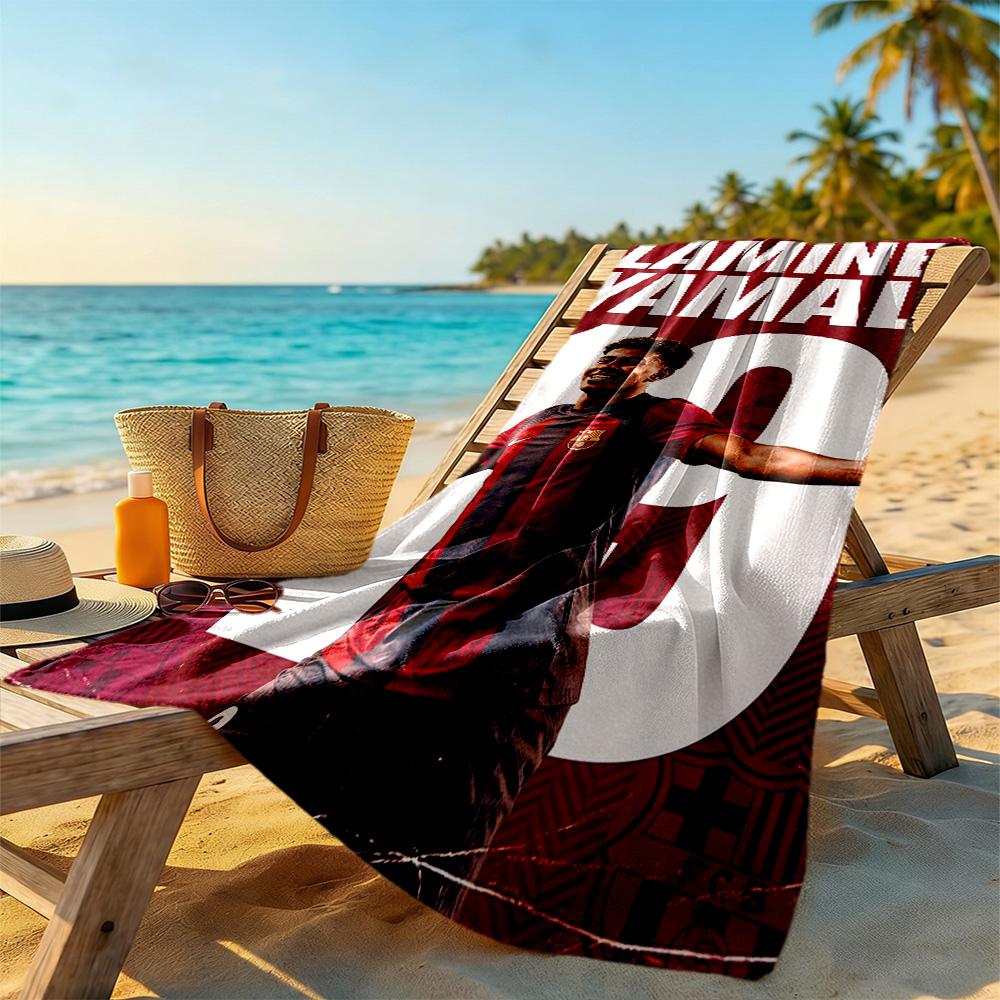 Messi Beach Towel Soft Durable Quick-Dry Comfortable Lightweight Ideal for Travel, Outdoor, Swim, Pool, Yoga, Surf, Camping, Hiking, Gym, Gift, Holida