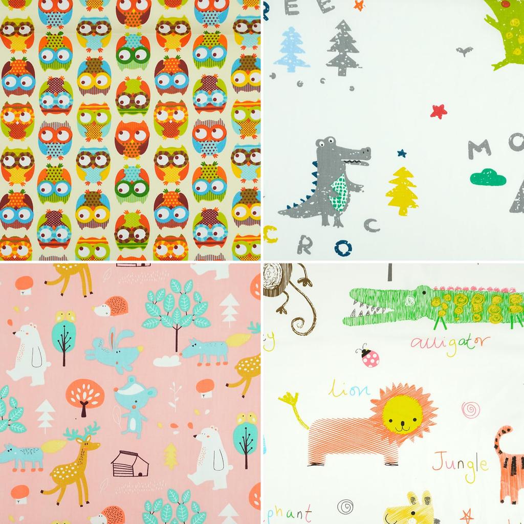 7 Owl Fabric Cute Animal Cut for Handmade 46x56cm Scraps, Design, Cloth, Crafts, Patchwork,