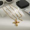 European and American Cross Titanium Steel Necklace Does Not Fade Collarbone Chain Head Stainless Steel