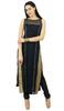 Atasi Womens Black Net Straight Kurti Salwaar Kameez with Dupatta Readymade