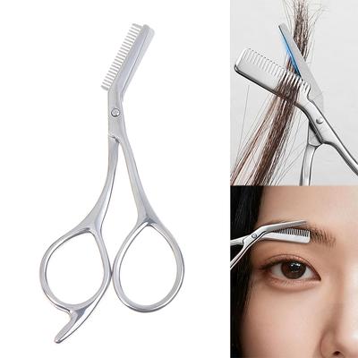 Stainless Steel Eyebrow Trimmer Scissors Precision Grooming Tool For Men & Women Effortless Knife Hair Removal Shaver Tool