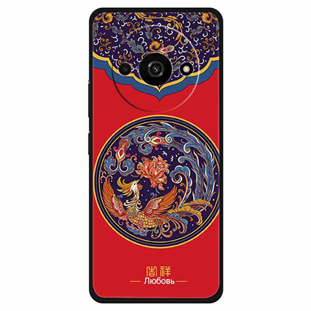 

For Xiaomi Redmi A3/Poco C61 4G Case Unique Pattern Design Soft TPU Phone Cover Phoenix Flower