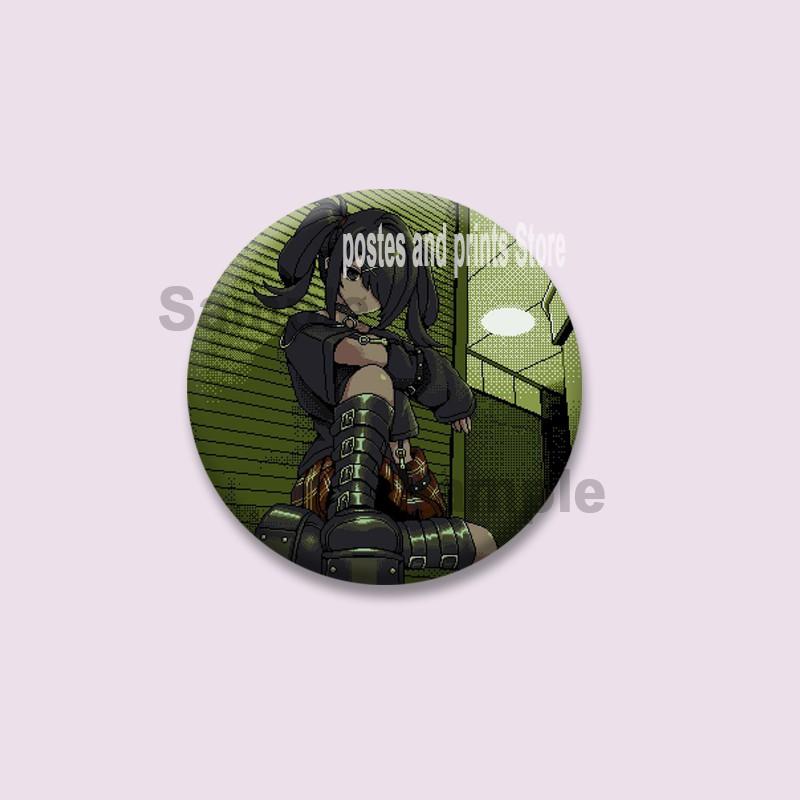 Pop Game Needy Streamer Overload Button Pins Cartoon KAngel Cosplay Badge Ame-chan Round Brooch Bag Hat Decor Jewelry Toys Gifts