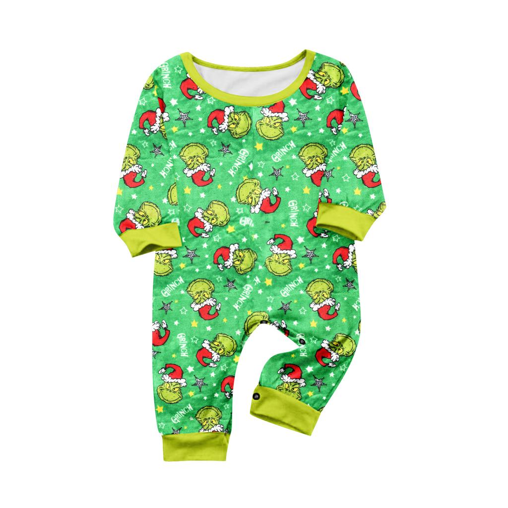 Parent-child Christmas Print Home Suit Long-sleeved Top And Pants