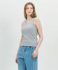 Basic House Women'S Ribbed Sleeveless Bra Top Melange Grey Lzts3207