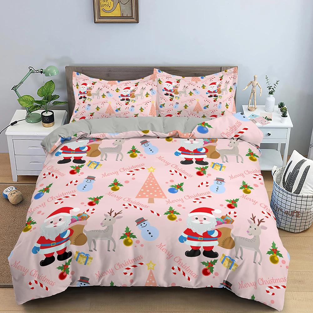 Comforter Christmas Snowman Christmas Hat Merry Christmas Style Decor King Queen Full Sizes For Women Men Kids Holiday Gifts