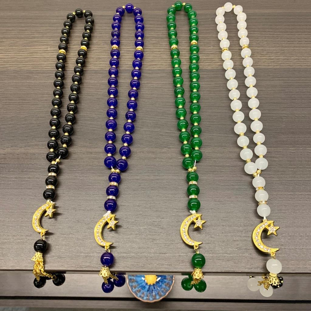 Tasbih Rosary Bracelet Ethnic Moon Star Bracelet Glass Beaded Bracelet Original Ethnic Jewelry For Prayer Counting Travel