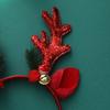 Sequins Plush Mushroom Bell Korean Style Hairbands Women Hair Hoops Elk Antler Christmas Headbands
