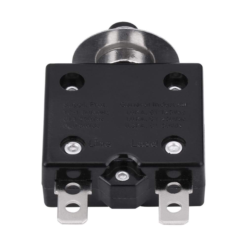 Thermal Circuit Breaker, Circuit Breaker 5A 8A 10A 15A 18A 20A 30A Optional Reset Thermal Switch, 125-250V AC 50V DC Over Current Overload Protector