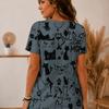 Women O‑Neck 3D Graphic Print T‑Shirt Short Sleeve Lightweight Summer Casual Loose Ladies Tops