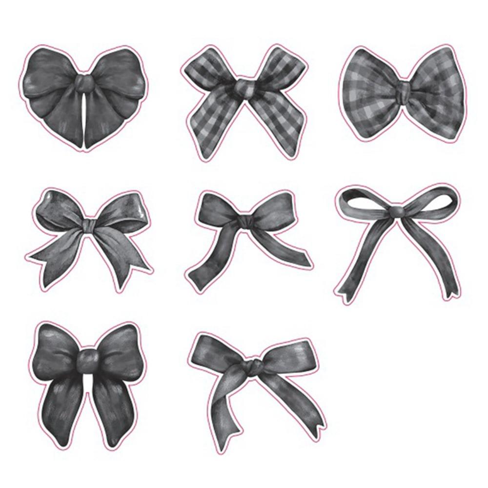 

500 шт. Бумажные наклейки-пломбы Смешанный узор Наклейка для подарочной упаковки Наклейки для запечатывания с бантиком Универсальные Black-2