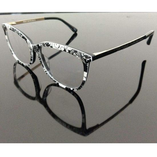 RSINC Unisex Fullrim Lightweight Frame Leather Stich Optical for Men and Women,  (Black-Cart-2)