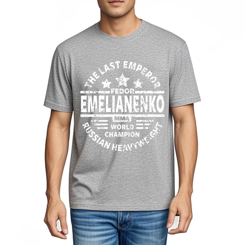 T-shirt Rock T-shirt Trendy Vintage L'ultimo Imperatore Fedor Emelianenko Asciugatura Rapida T-shirt Asciugatura Rapida T-shirt Minimalista Oversize