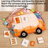 1SET car theme baby 1-10 digital learning quiet book early education educational science and education paper toys