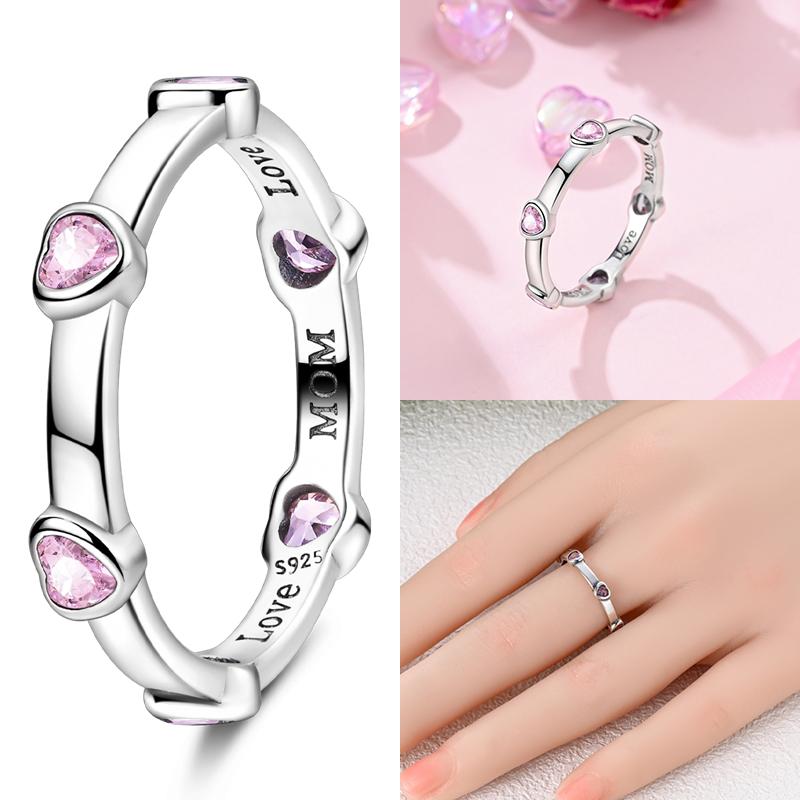 Popular Glow In The Dark Rings For Women 925 Silver Star Moon Sun Rings Sparkling Cubic Zircon Exquisite Jewelry Gifts