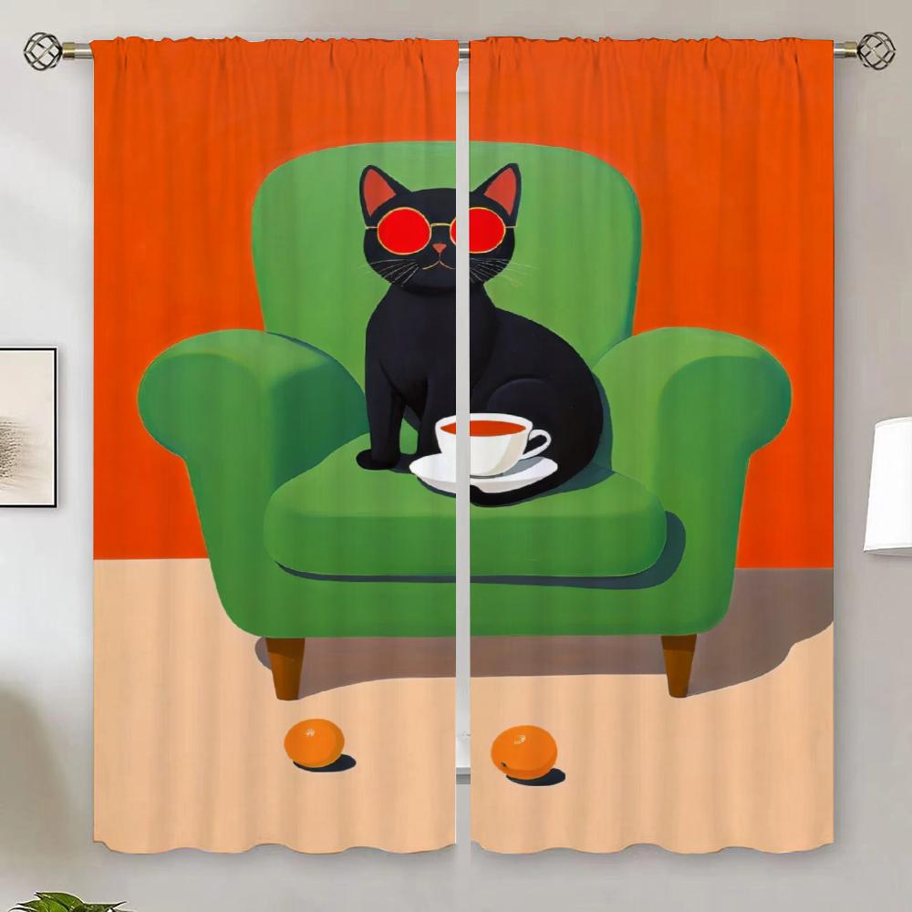 

Летние шторы Weimar Hound Blackout Curtain Tiebacks Blind Shade Curtain Living Room Curtains Curtains for Bedrooms Christmas W50xH70cmx2pcs-CL