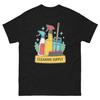 Reinigungsmittel, Schulklassenzimmer, Büro, Lehrer-T-Shirt