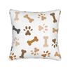 Colorful Paw Print And Bone Pillowcases Fashion Pillow Case For Sofa Bedroom Home Decor Comfy Pillow Cover