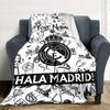 Real Madrid Club Customize Text Blanket Lightweight Customizable Blanket Ultra-Soft Perfect for Livingroom Living Room Seaside Office