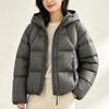 New puff down jacket women's short hooded Korean version loose small bread jacket thickened warm jacket women