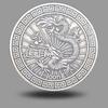 1 PC Antique Coin Commemorative Coin, Copper-plated, Back Side Of The Bagua Diagram