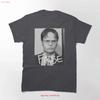 Dwight Schrute False Classic T Shirt Vintage Washed Homme Stretched Top For Everyday Wear Soft Comfortable Unisex Stylish