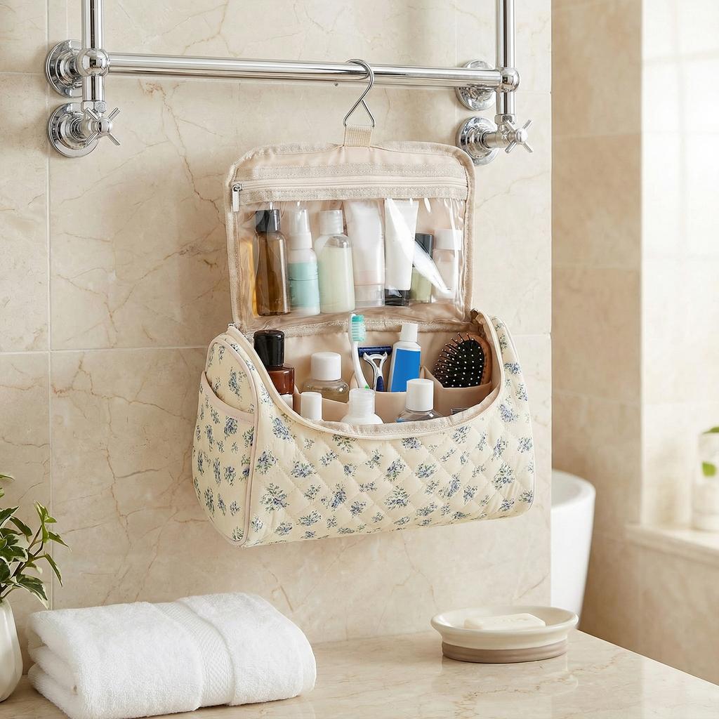 Travel Makeup Case Large Capacity Hair Dryer Storage Bag Toiletry Organizer Bag for Women Girls Daily Use