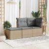 VidaXL Tabouret de Jardin avec Coussin, Siège avec Housse, Meuble de Terrasse Patio Balcon Extérieur, Beige 55x55x37cm 366090