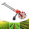 6-Row Push Planter Seeder 8lb Capacity Hand Push Sowing Machine for Dry Rocky Land