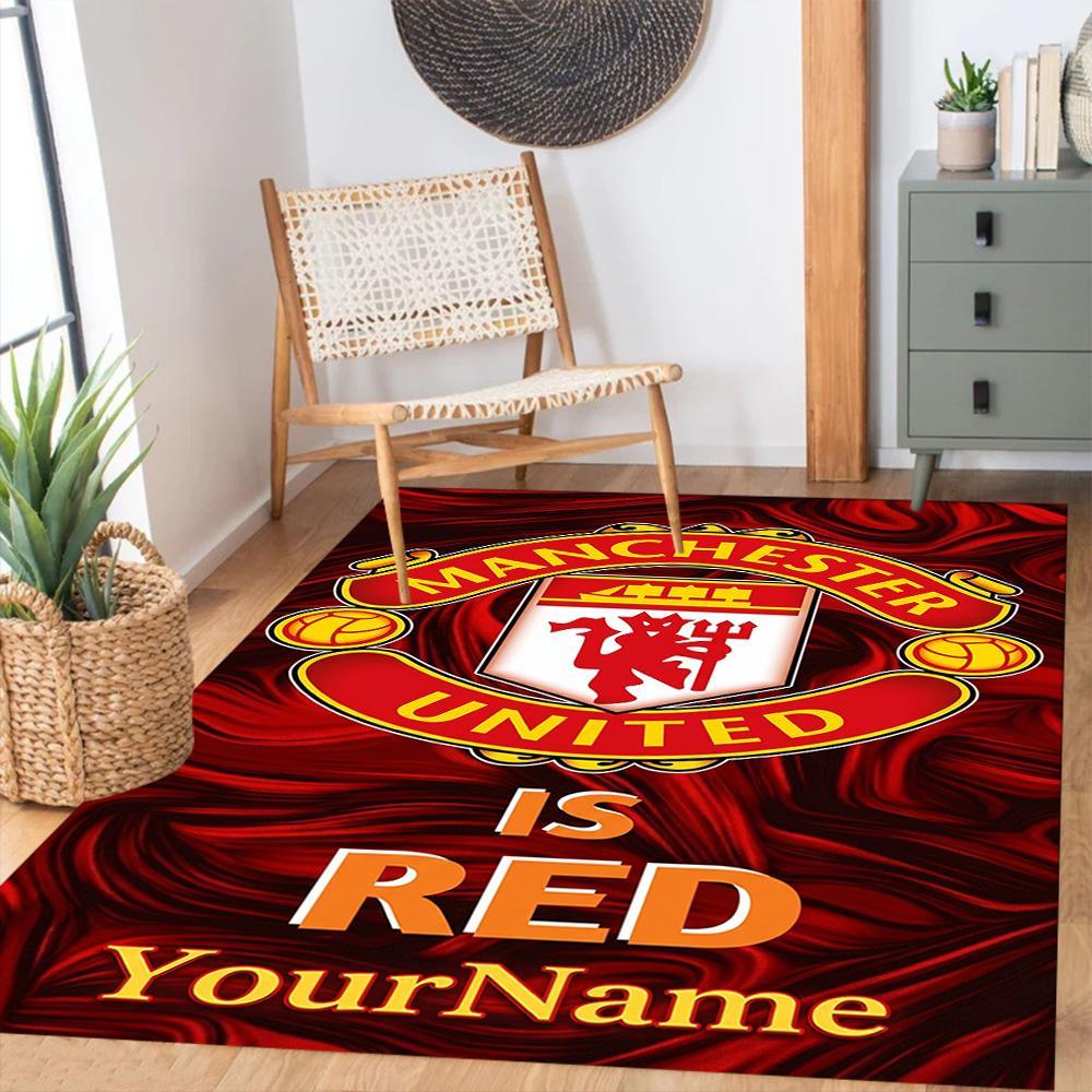 Manchester Customize Your Name Carpet Suitable for Balcony Dining Room Foyer Dormitory Anti-slip Rug Decorate Offices Best for Christmas