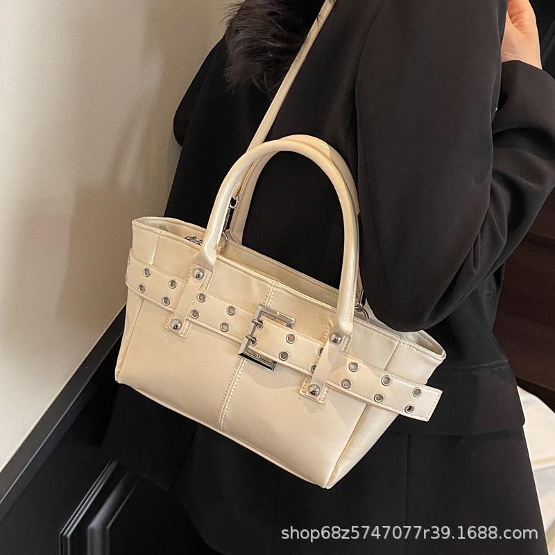 Large-capacity Bag Women's Spring and Summer Versatile 2025 New Simple Niche Shoulder Bag Commuter Bucket Bag