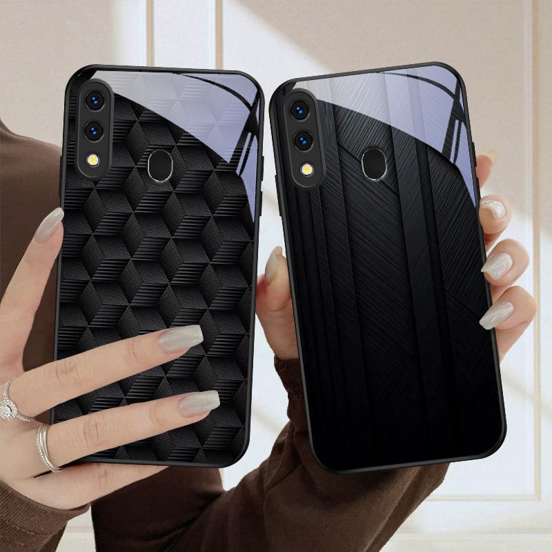 Dark geometric texture For Samsung Galaxy A20 A20s 21s A22 A23 A24 A25 A26 A42 A90 A50 A55 52s A56 A70 A71 72 glass phone case