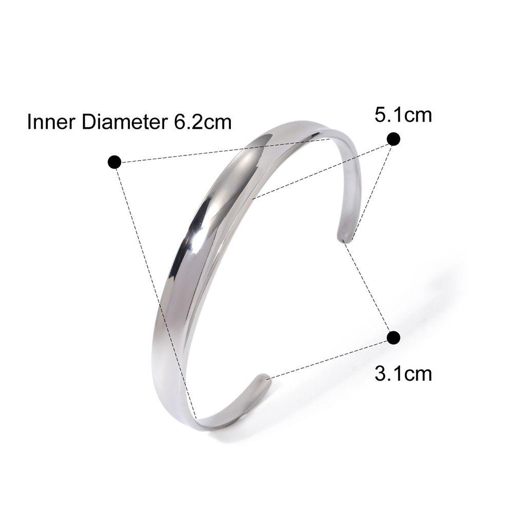 Hypoallergenic Geometric Shape Open Bracelet Stylish Hand Ornament Women